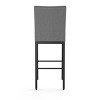 Amisco Perry Upholstered Counter Height Barstool Gray/Black: Romantic Feminine Design, Steel Frame, Polyester Upholstery - 4 of 4
