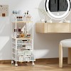 Makeup Organizer Storage Cart - Floor Skincare Make Up Storage with 4 Drawers, Rolling Makeup - 2 of 4