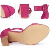 Perphy Women's Open Toe Ankle Strap Block Heel Sandals - 3 of 4
