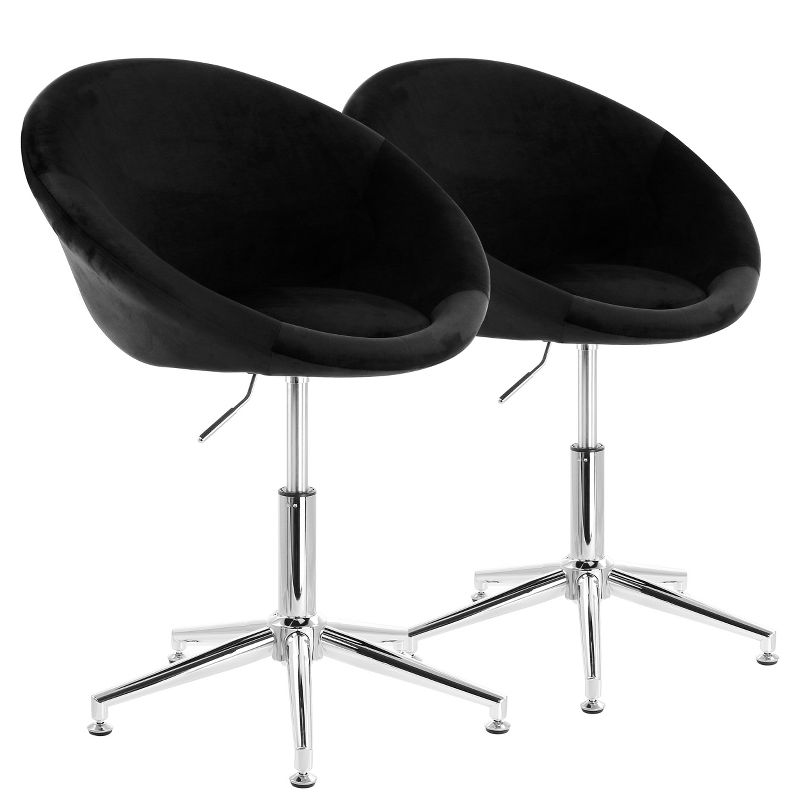 Elama 2 Piece Adjustable Velvet Accent Chair Set, 1 of 11