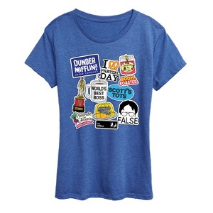 Women's - The Office - The Office Stickers Short Sleeve Graphic T-Shirt - 1 of 4