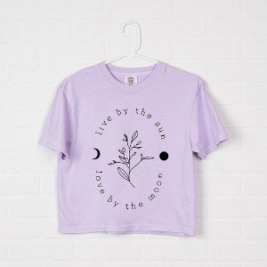 Simply Sage Market Women's Live By The Sun Short Sleeve Relaxed Fit Cropped Tee - 1 of 4