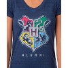 Harry Potter Womens' Hogwarts Crest Alumni V-Neck Burnout T-Shirt - 2 of 3