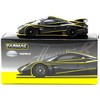 Pagani Huayra R Matt Black with Silver Accents and Yellow Stripes "Global64" Series 1/64 Diecast Model by Tarmac Works - 4 of 4