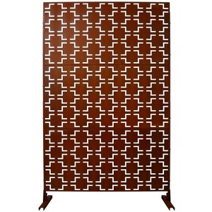 CAVINAS Matrix Metal Decorative Patio Screens, Outdoor & Indoor, Freestanding Decorative Privacy Screen for Deck Balcony Patio - 1 of 4