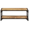 vidaXL Coffee Table End Table Living Room Sofa Table with Shelf Solid Wood - 2 of 4