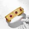Ross-Simons 6.50 ct. t.w. Ruby Cuff Bracelet in 18kt Gold Over Sterling Silver - 3 of 4