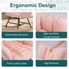 Nursery Rocking Chair, Fabric Upholstered Glider Rocker with High Backrest, Modern Rocking Accent Chairs Comfy Side Chair for Nursery, Bedroom - 4 of 4