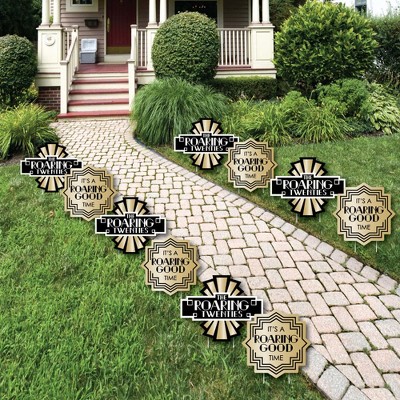 Big Dot of Happiness Roaring 20's - Art Deco Lawn Decorations - Outdoor 1920s Jazz Party Yard Decorations - 10 Piece