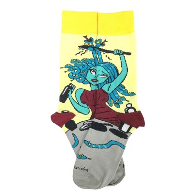 Medusa Having a Bad Hair Day Socks (Women's Sizes Adult Medium) from the Sock Panda