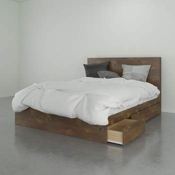 Soho Platform Bed and Headboard Truffle - Nexera