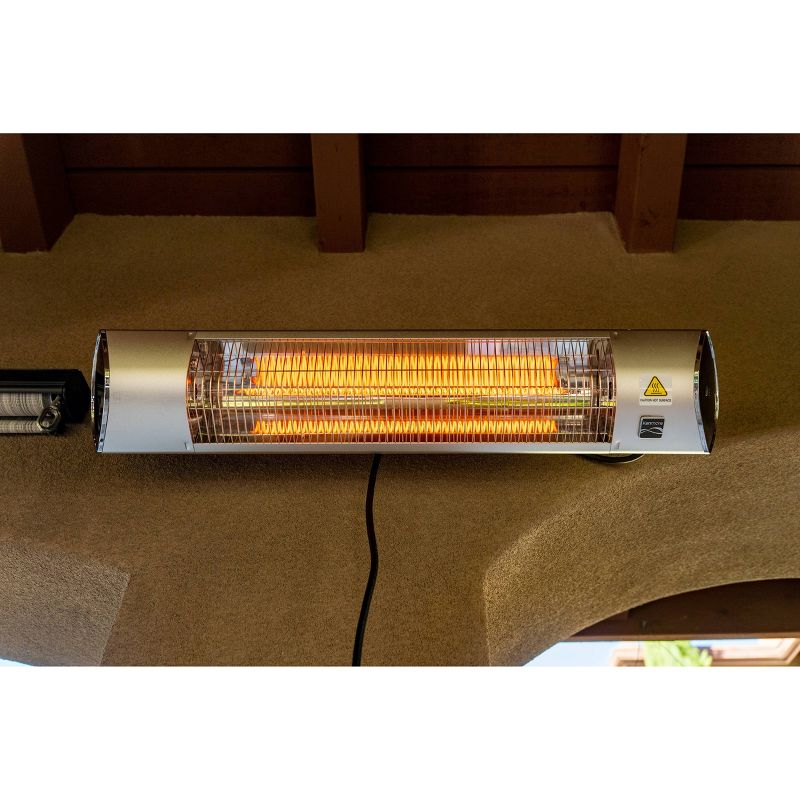 Kenmore Carbon Infrared 1500W Wall-Mounted Patio Heater with Remote Silver, 3 of 11