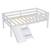 Youth Loft Bed with Slide, Access Ladder, and Guard Rails, Complete with Playhouse-Style Roof - 2 of 3