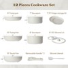 CLEAN EXPERT 12pcs Non-Stick Cookware Set Pots and Pans Set, Induction Non Stick Cooking Set with Spatula and Detachable Handle for Kitchen - 4 of 4