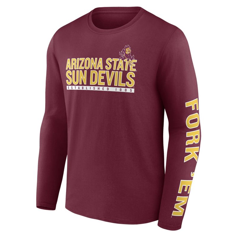 NCAA Arizona State Sun Devils Men&#39;s Chase Long Sleeve T-Shirt, 2 of 4