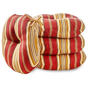 Kensington Garden 4pc 15"x15" Outdoor Bistro Chair Cushions - 1 of 4