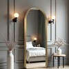 Spassway 71"H x 33"W Arched Versatile Decorative Aluminum Alloy Mirror Art Designs for Living Room Bedroom Entryway Office Home Black/Gold Available - 2 of 4