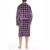 46903-1A-M #FollowMe Printed Plaid Velour / Flannel Robe / Robes for Men - 2 of 2