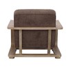 Treasure Trove Accents Accent Chair Truffle/Distressed Ash Brown: Upholstered Polyester, Rubberwood Frame - 4 of 4