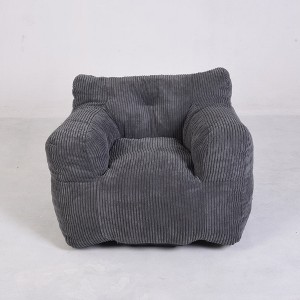 Vynxaria Bean Bag Seats - Dark Gray Tufted Sofa for Adults & Kids - 1 of 4