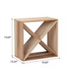 Sevobal Utility Storage Shelves, Wine Rack Holder with Compact and Cross Design, Cellar Storage for Kitchen Bar, Brown, 19.7"*10.2"*19.7" - 4 of 4
