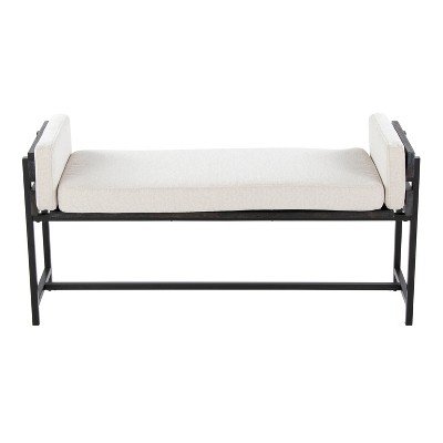 TiramisuBest Mid Century Modern Tan Leather Bench - Brown, Tan Genuine Leather, Solid Wood Entryway Bench, 16.1L x 47.5W