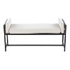 TiramisuBest Mid Century Modern Tan Leather Bench - Brown, Tan Genuine Leather, Solid Wood Entryway Bench, 16.1L x 47.5W - 2 of 4