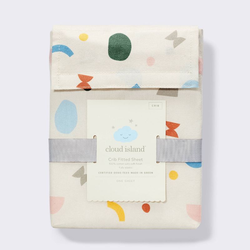 Cotton Fitted Crib Sheet - Geo - Cloud Island&#8482;, 5 of 6
