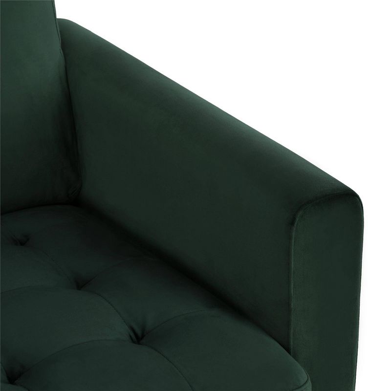Strummer Velvet Sectional Sofa Green - CosmoLiving by Cosmopolitan, 6 of 9