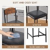 Jojoka 3-Piece Bar Table Set with 2 Upholstered Footrest Chairs, Rectangular Metal Frame with Storage Shelf - 4 of 4