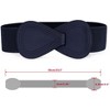 INSPIRE CHIC Women's Interlock 8-shaped Faux Leather Buckle Elastic Belt 1 Pc - 3 of 4