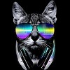 Women's Design By Humans Music Lover Cat By clingcling Racerback Tank Top - 2 of 3