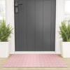 Doodle By Meg Pink Bow Checkered Print Welcome Mat - Deny Designs - 2 of 3