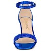 Allegra K Women's Glitter Square Toe Ankle Buckle Strap Chunky Heels Sandals - 2 of 4