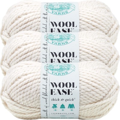 (3 Pack) Lion Brand Wool-Ease Thick & Quick Yarn - Starlight Metallic