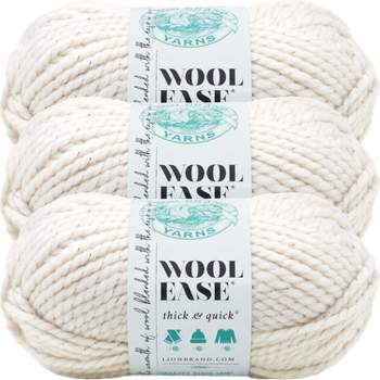 3 Pack) Lion Brand Wool-ease Thick & Quick Yarn - Campfire : Target