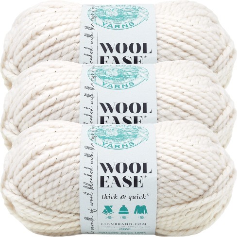 3 Pack) Lion Brand Wool-ease Thick & Quick Yarn - Starlight