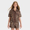 Girls' Short Sleeve Button-Down Pajama Set - art class™ - 3 of 4