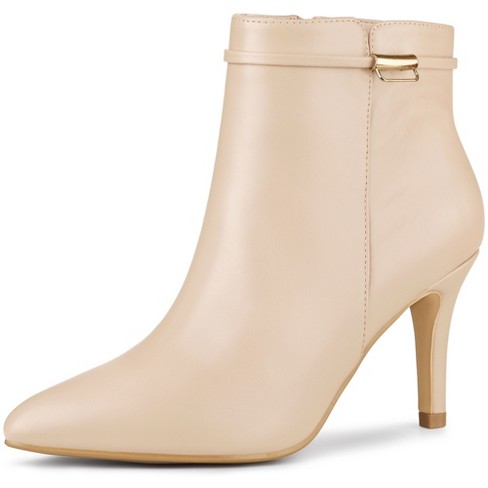 Allegra K Women's Square Toe Side Zip Block Heel Ankle Boots : Target