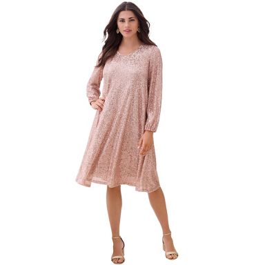 Roaman's Sequin Swing Dress