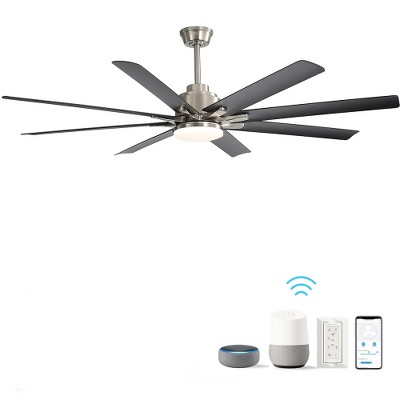 BestParts 66" Large Ceiling Fan with Dimmable LED & Smart Remote Control