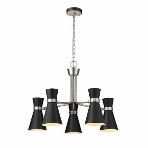 Z-Lite Soriano 5 - Light Chandelier in  Matte Black/Brushed Nickel - 1 of 3