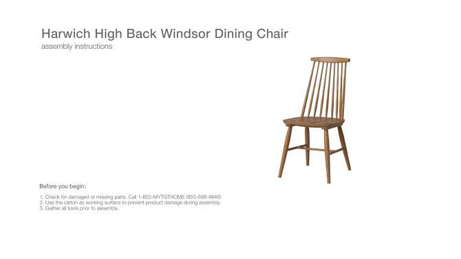 Harwich High Back Windsor Dining Chair - Threshold&#153;, 6 of 13, play video