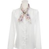Elerevyo Women's Floral Chiffon Lightweight Skinny Neck Scarf Neckerchief - 2 of 4