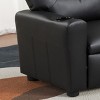 GlasFlength Sofas Kids Recliner Chair with Convenient Cup Holder Easy Clean Practical for Playrooms and Bedrooms, Black, 21"*23"*27" - 3 of 4