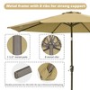 Yescom 9FT UV50+ OLEFIN Outdoor Patio Umbrella with Base Crank Tilt Fade Resistant for Garden Beach Pool Deck Market Porch Backyard Cafe,Tan - 4 of 4