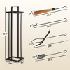 5 Piece Metal Fireplace Tools Set with Brush Broom, Poker, Shovel, Tongs, and Stand for Indoor or Outdoor - 3 of 4