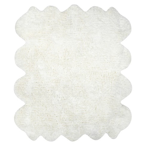 Nuloom Hand Tufted Octo Pelt Faux, Faux Sheepskin Area Rug 5 X8 White