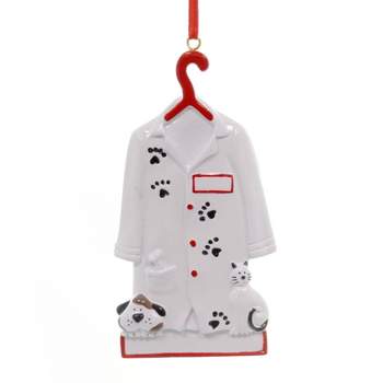 Holiday Ornaments Veterinarian.  -  4.25 Inches -  Animals Dogs Cats Doctor  -  50.  -  Polyresin  -  White
