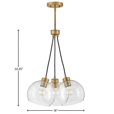 Lark Rumi Contemporary 3-Light Globe Pendant in Lacquered Brass